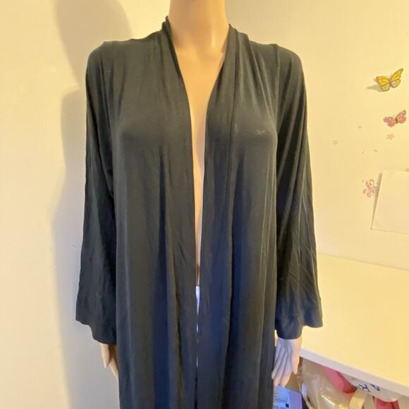 Savage Fenty Lingerie By Rihanna Black Lace Duster Robe Cardigan Kimono S/XS New - Picture 8 of 8